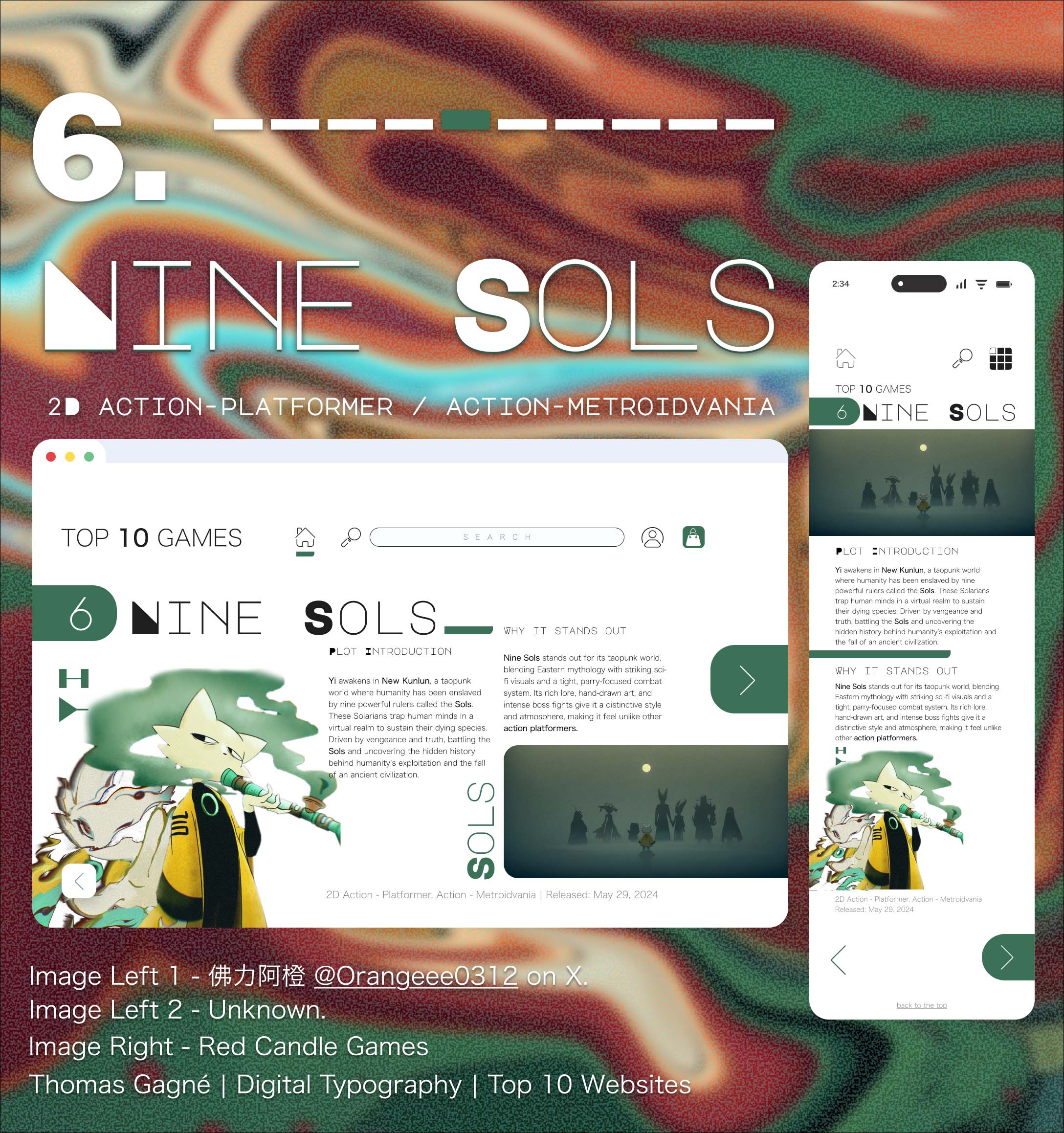 6th game. Nine Sols, a metroidvania in a dying world of forgotten technology